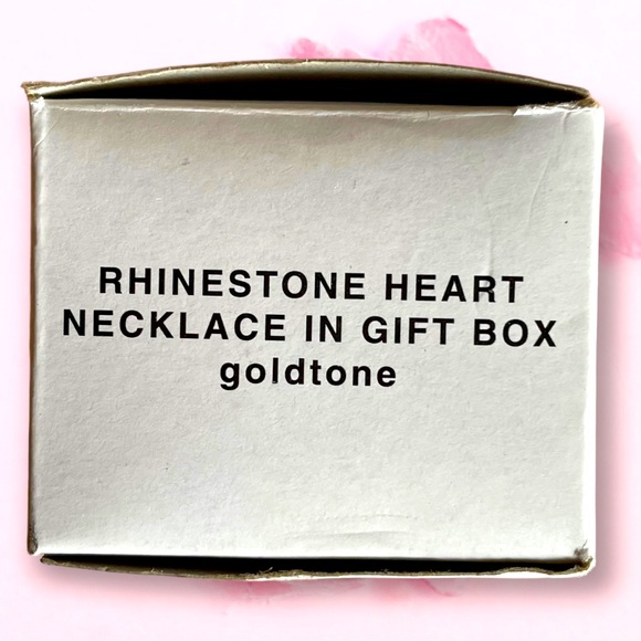 2010 Avon Rhinestone Heart Necklace “Gold-tone” - Picture 5 of 8